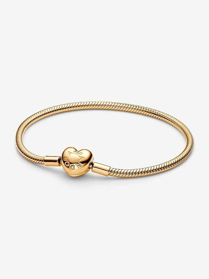 Pulsera de Corazón con Cadena de Serpiente
