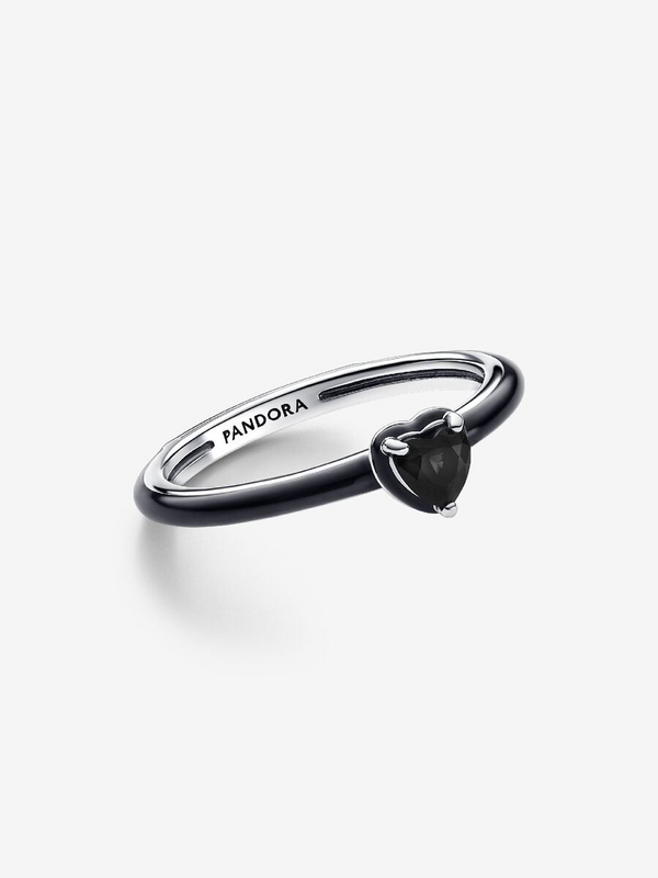 Anillo Corazón Chakra Negro