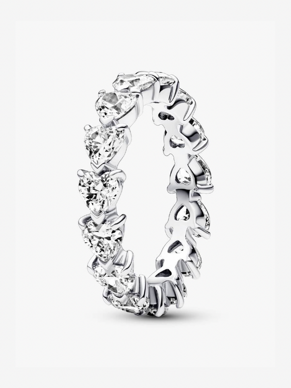 Anillo Corazones Transparentes