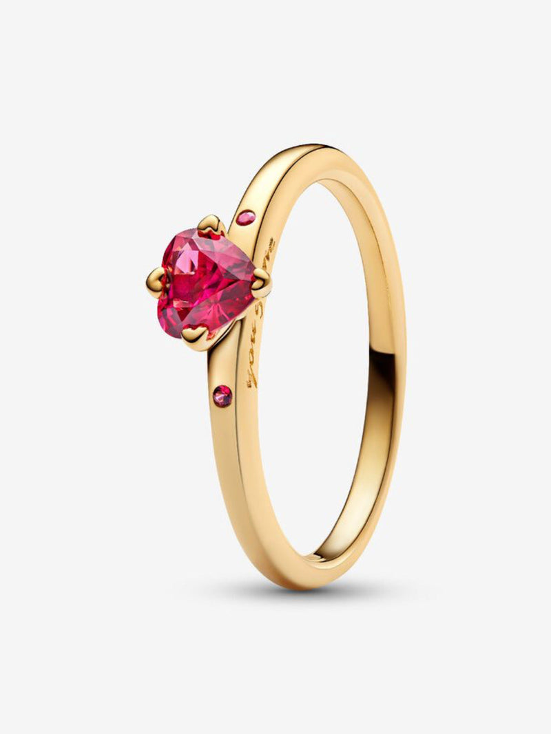 Anillo Corazón Chakra Rojo