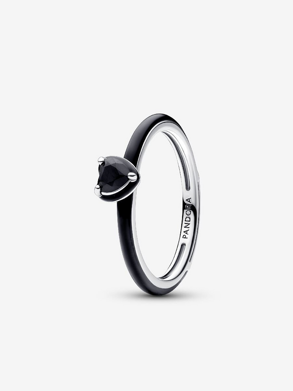 Anillo Corazón Chakra Negro