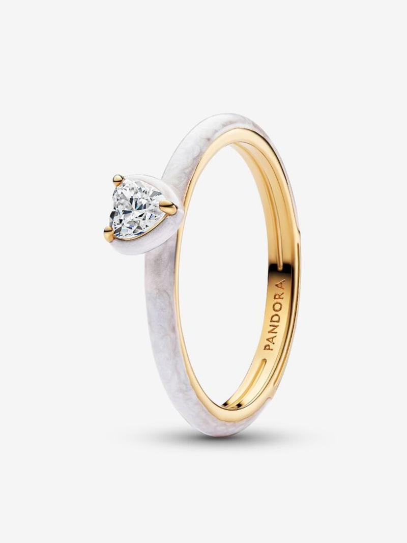 Anillo Corazón Chakra Blanco